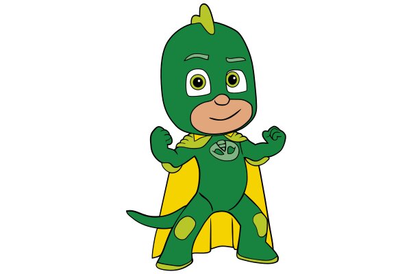 Vibrant Adventures: The Green Superhero