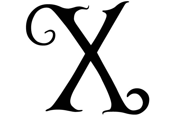 Black Gothic Letter X