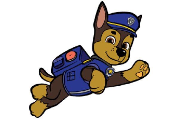 A Friendly Police Dog in Action