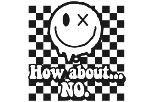 Emotional AI: A Smiley Face with a Crossed-Out Eye, Surrounded by a Checkered Pattern, Asks a Question About No.