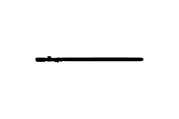 A Close-Up of a Long, Black, Silhouetted Object