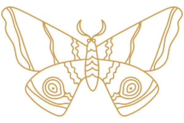 Golden Butterfly Design with Intricate Patterns