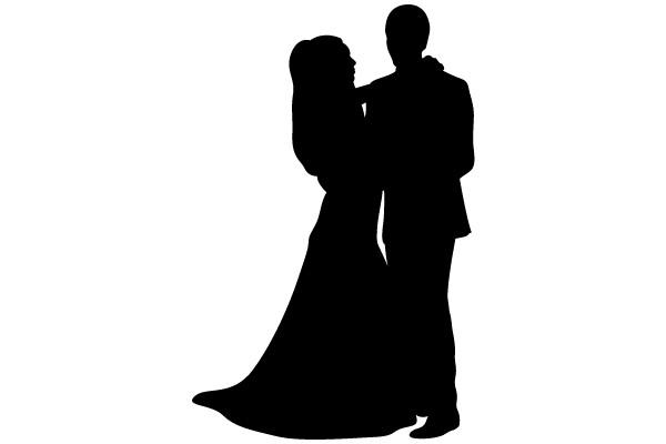 Bride and Groom Silhouette