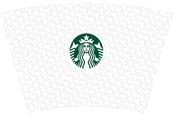 Starbucks Logo on a Patterned Background