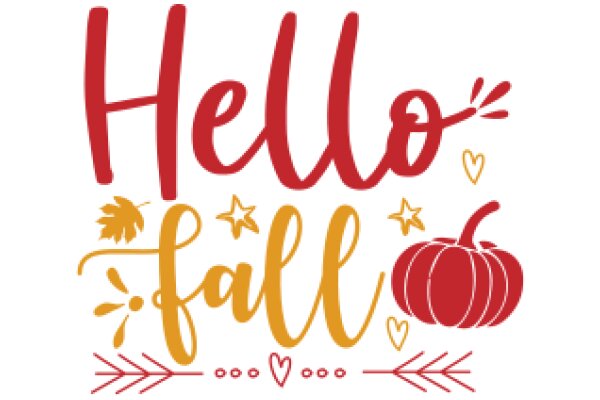 Autumn Greetings: A Seasonal Welcome with a Pumpkin and Fall Leaves