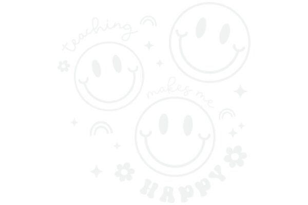Happy Teaching: A Smiling Emoji Surrounded by Stars and Smiley Faces