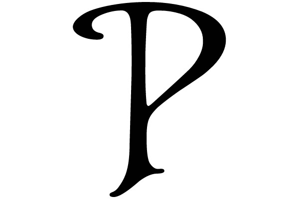 Classical Serif Font Letter P