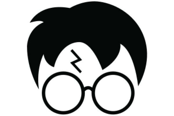 Stylized Icon of a Character with Round Glasses and a Pointed Hat