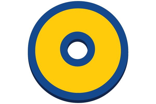 Colorful Disc with Blue Outlines