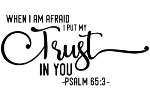 When I Am Afraid, I Put My Trust in You: Psalm 65:3