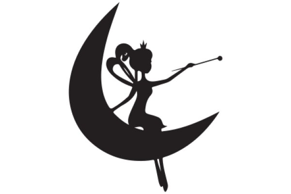 Silhouette of a Moonlit Fairy