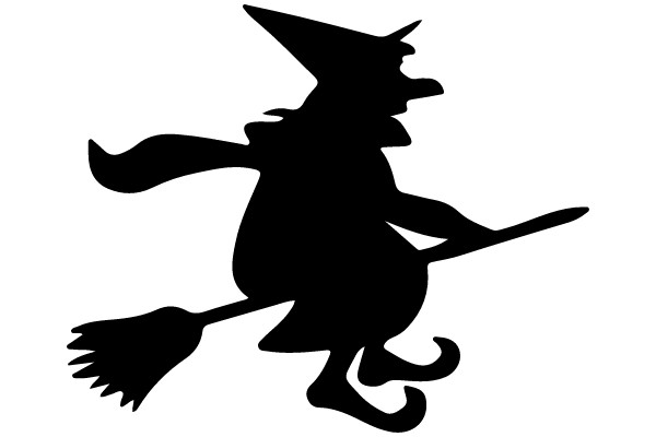 Witch Flying on a Broom