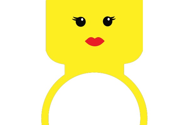 Playful LEGO Character with a Red Bow