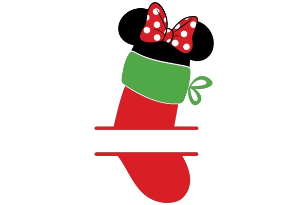 Christmas Minnie Mouse Stocking Clipart