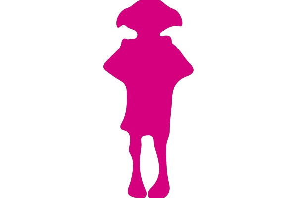 Abstract Pink Silhouette Figure