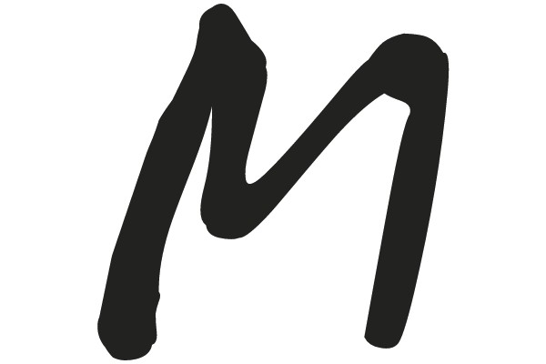 Abstract Black Curved Line
