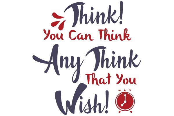 Think! You Can Think Any Think That You Wish!