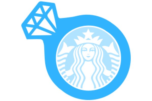 Stylized Starbucks Logo with a Diamond-Shaped Topper
