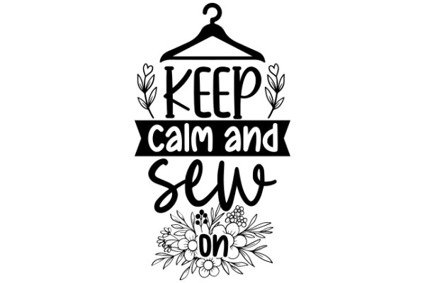 Keep Calm and Sew On: A Hand-Drawn Sign for Craft Enthusiasts
