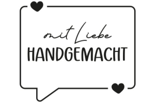 Handwritten Sign with Heart Symbols