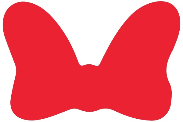 A Red Bow on a White Background