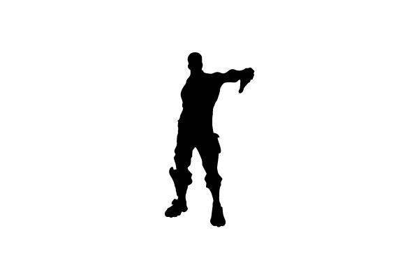 Silhouette of a Running Figure