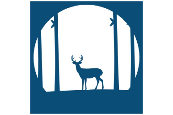 A Silhouette of a Deer in a Forest Setting