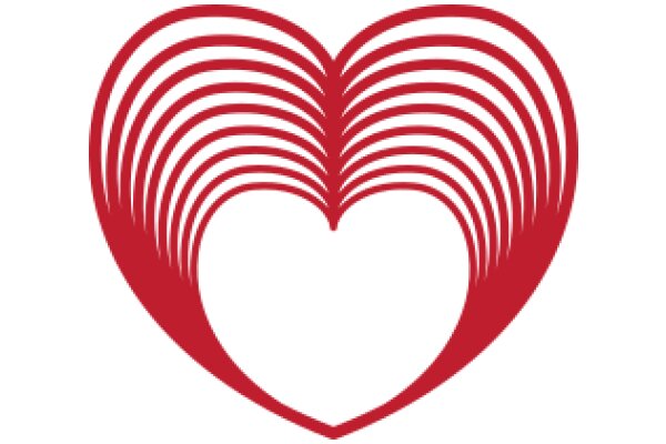 Vibrant Red Heart with Curved Design