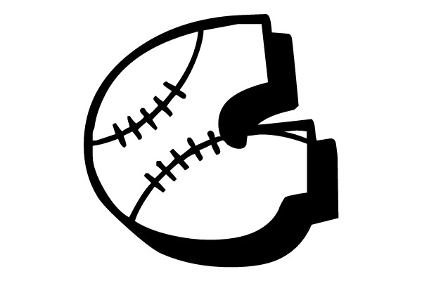 Conjoined Footballs Clip Art