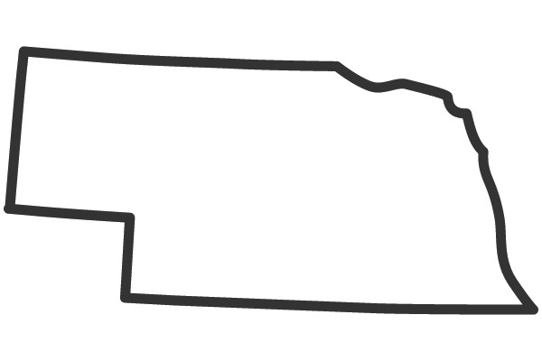 Nebraska Outline Map