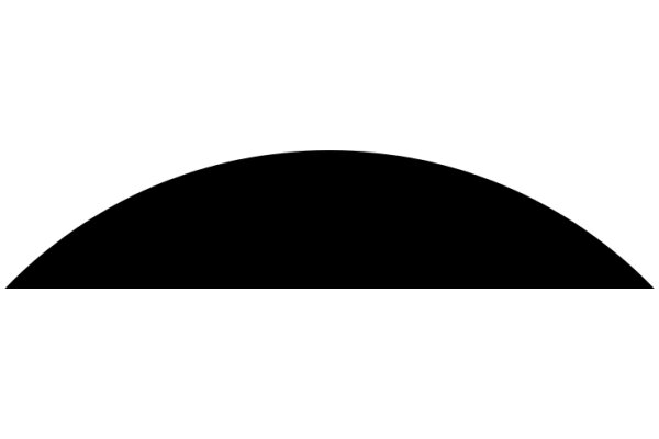 Simplicity in Design: A Black Silhouette on a White Background