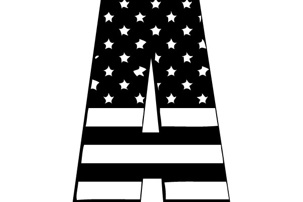 American Flag Letter A