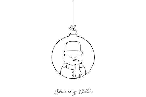 A Festive Christmas Decoration: A Cozy Winter Scene with a Smiling Snowman