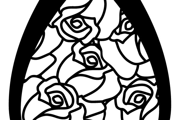 Stained Glass Rose Teardrop