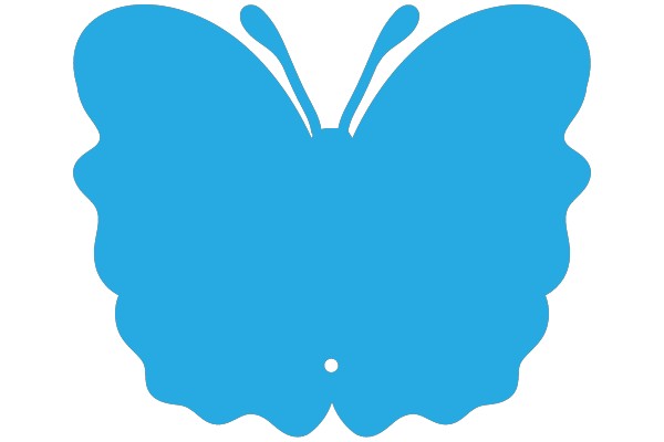 Stylized Blue Butterfly Silhouette