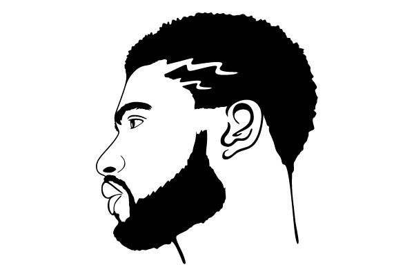 Profile Portrait of a Man with a Full Beard