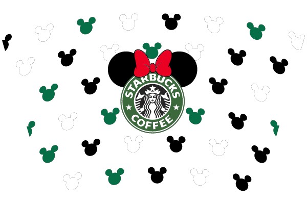 Mickey Mouse Starbucks Coffee Logo Overlay