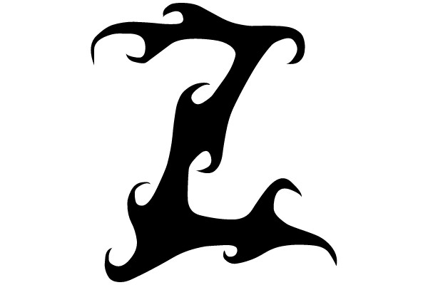 Black Flames Letter 'L'