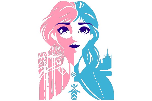 Colorful Silhouette of a Fairy-Tale Character