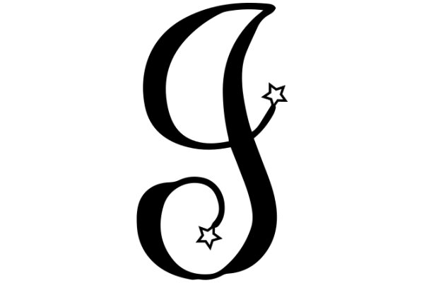 Stylized Letter 'G' with Star Decoration