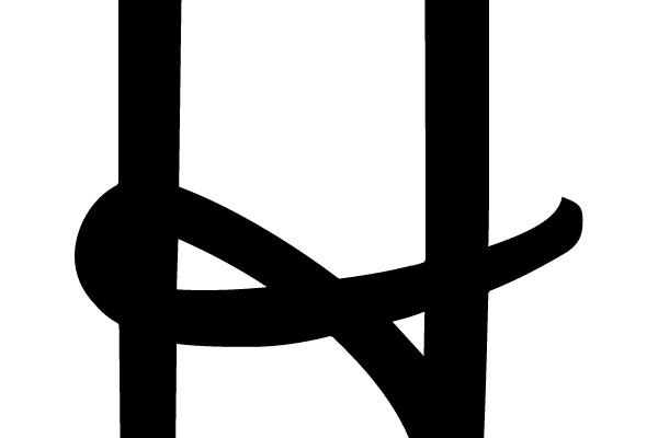 Black Symbol on White Background