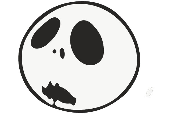 Spooky Circle: A Simplified Halloween Icon