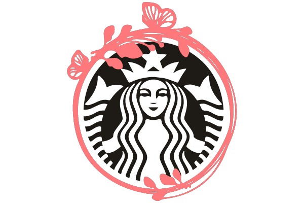 Starbucks Logo with Pink Flourishes