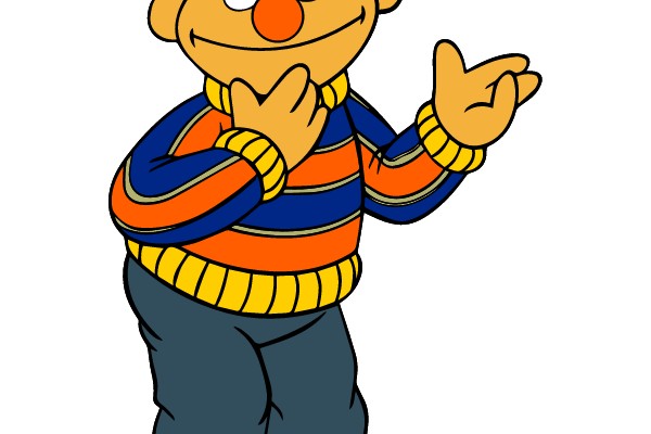 Joyful Greeting: A Vibrant Cartoon Character Welcomes You