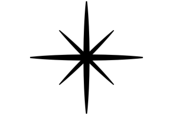 Simplicity in Design: A Black Star on a White Background