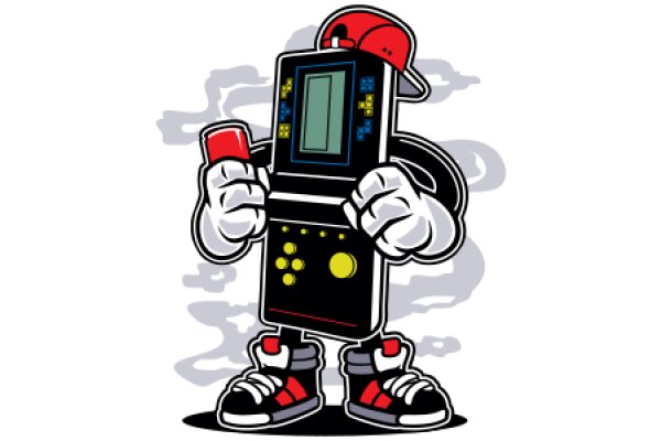 Vintage Gaming Nostalgia: A Cartoon Character's Love for Retro Gaming