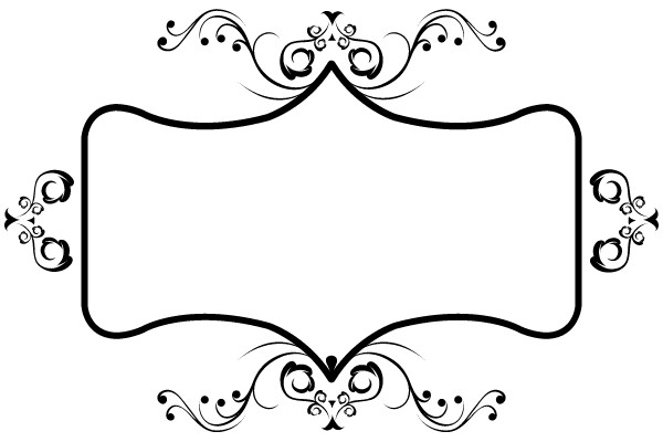 Classic Elegance: Decorative Vintage Frame with Flourish Design