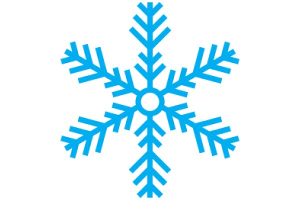 Stylized Blue Snowflake Design