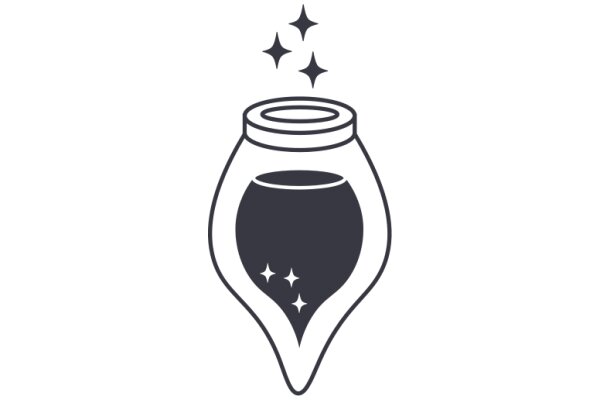 A Whimsical Illustration of a Star-Topped Bottle