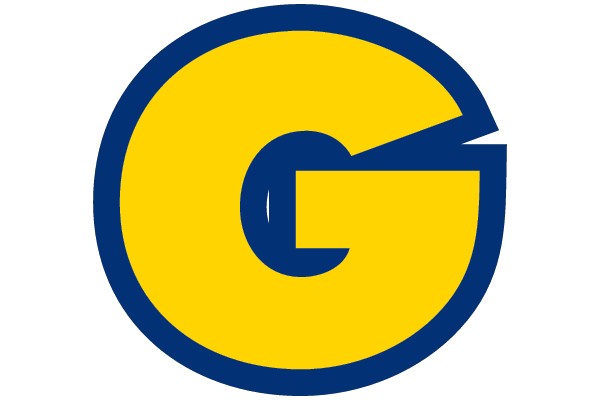 Circular Logo with Yellow and Blue Colors